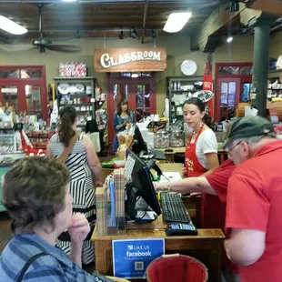 customers at the counter