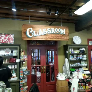 the front of the store