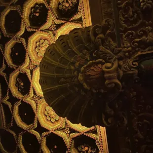 In theater. Ceiling.