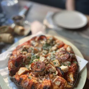 Meat lovers pizza