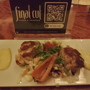 The crab cakes.