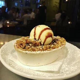 Blackberry Crisp with house-made ice cream