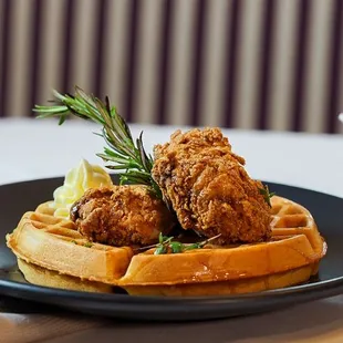fried chicken and waffles