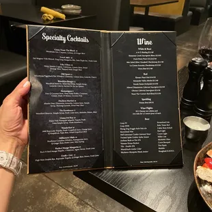 Cocktail Menu.