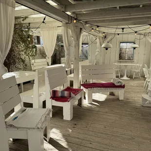 Exterior. We sat inside but this was beautiful and relaxing.