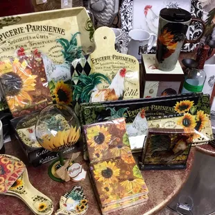 Sunflower gourmet display.