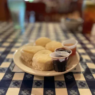 biscuits and homemade preserves