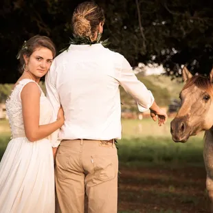 Wedding portrait at Kawailoa Ranch on the North Shore of Oahu