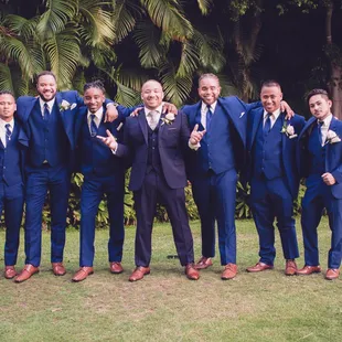 The groom and his entourage on his wedding day