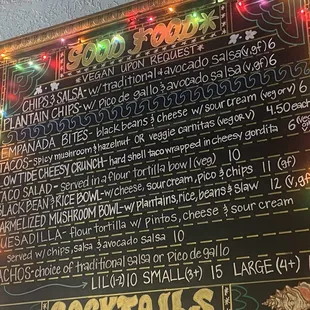 Food menu