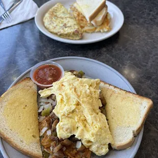 Denver omelette and Ranchero Skillet