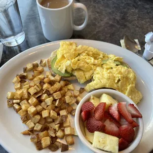 Avocado toast with egg.