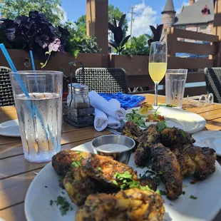 Chxn wings, deviled eggs