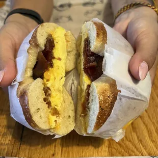 Egg &amp; Cheese Sandwich with bacon