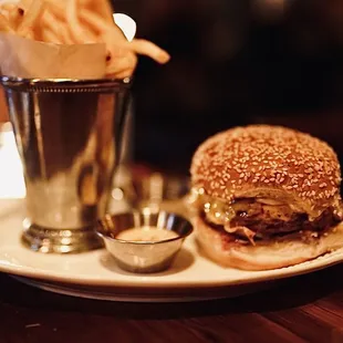 The Loyalist Cheeseburger and Fries