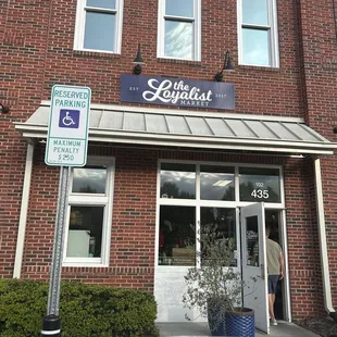 the front of the building