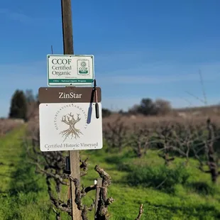 a sign for the winery