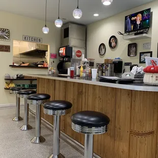Counter seating.
