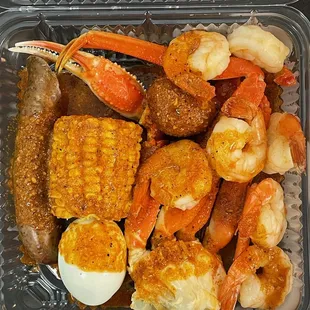 shrimp, corn, potatoes, corn on the cob, corn on the cob, corn on the cob