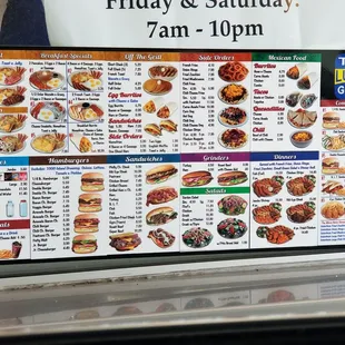 Menu of all things good!