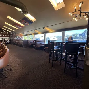 Lots of booth seating