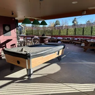 There is also outside seating