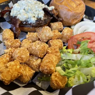Tots are awesome! Black and Blue Burger.