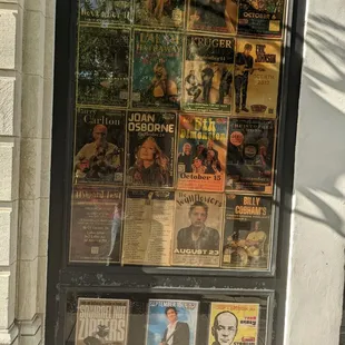 Roster of who is coming on the sidewalk facing window.