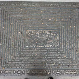 Plaque built into sidewalk