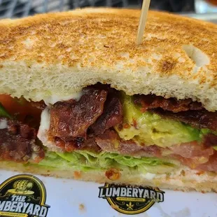 BLTA bacon well done.