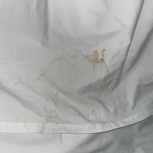 Pulled blankets off and this is how the sheets looked under!