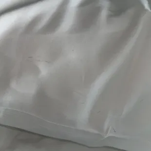 Another pillow that was flipped over to cover dirtiness!