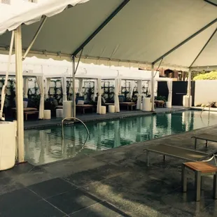 Pool area and cabanas