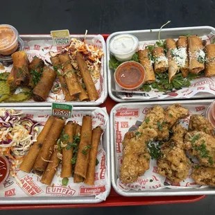 Sinigang wings, and a whole lotta lumpia