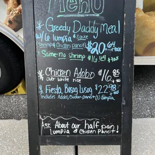 08/25/2022:  Menu @ #TheLumpiaLady #FoodTruckThursday