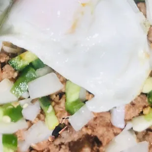 My citrusy, "Sisig" with an over-easy egg...
