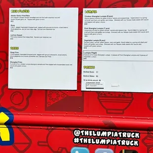 Their menu - ordered their Adobo plate, pork lumpias and house made calamansi juice.. would love to try the other items soon!