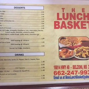 Menu pages