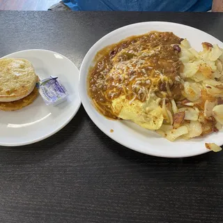 Chili and Cheese Omelette