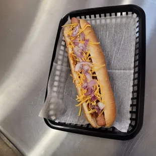 Footlong with Sauce, Cheese and Onion