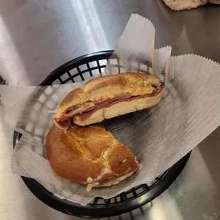 Reuben Pretzel Sandwich!