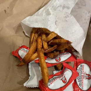 french fries and chips