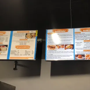 Menu board