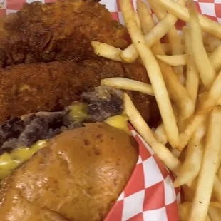 Big back box with fries