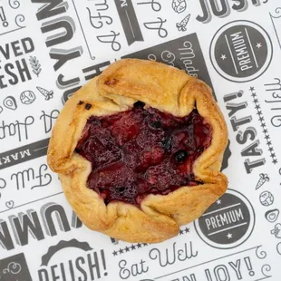 a pastry with a berry filling