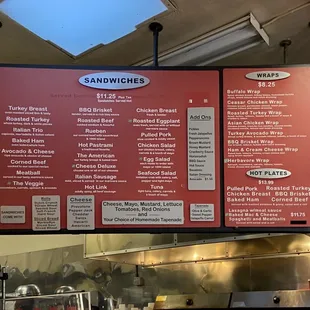 Sandwiches, Wraps, and Hot Plates menu