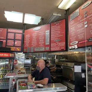 Menu board and inside