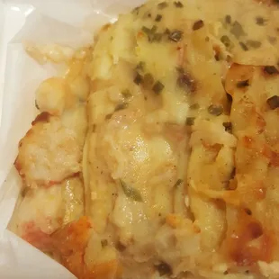 a slice of pizza in it