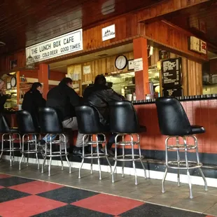 A look at the whole bar and the kitchen area.