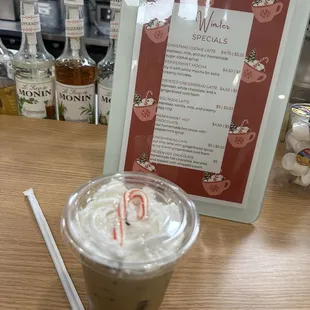 Winter specials- the peppermint white chocolate mocha